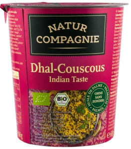 Supe - Mancare bio la pahar Dhal-cuscus gust indian Natur Compagnie