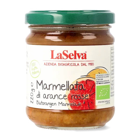 Dulceturi, gemuri, compoturi - Marmelada bio de portocale rosii, 220g LaSelva