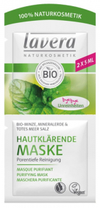 Masti faciale - Masca bio purificatoare pentru piele, 2x5ml Lavera
