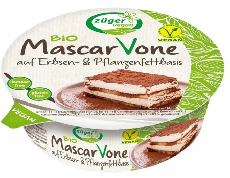 Tendinte - MascarVone bio - vegan, din soia si grasimi vegetale, 250g Zuger