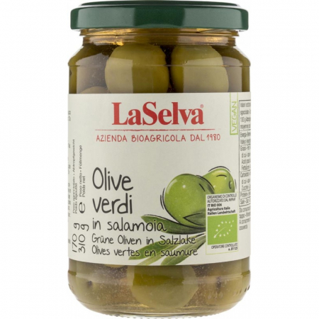 Masline - Masline verzi bio cu samburi in saramura