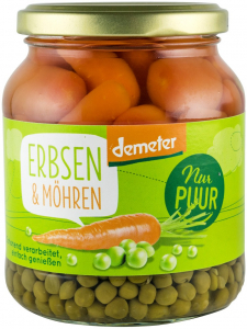 Vegetariana - Mazare cu morcovi bio si demeter, 350g Nur Puur