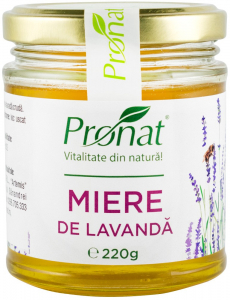Diverse tipuri de miere si derivate - Miere de lavanda, 220g Pronat