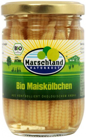 Conserve, Pateuri, creme tartinabile - Mini porumb bio in saramura 230g / 125g Marschland Naturkost