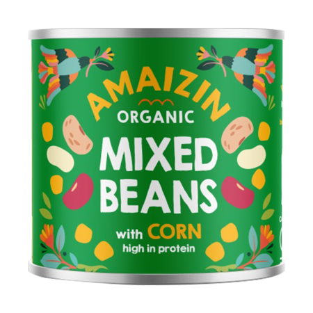 Conserve, Pateuri, creme tartinabile - Mix bio de fasole cu porumb, 200g Amaizin