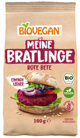 Orez, Faina si Premixuri - Mix bio pentru burger vegan cu sfecla rosie, 160g Biovegan