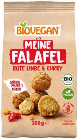 Orez, Faina si Premixuri - Mix bio pentru falafel cu linte rosie si curry, 160g Biovegan
