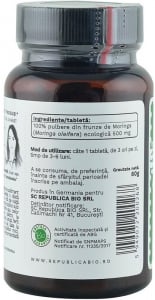 Moringa bio din Israel (500 mg), 120 tablete (60 g) [2]