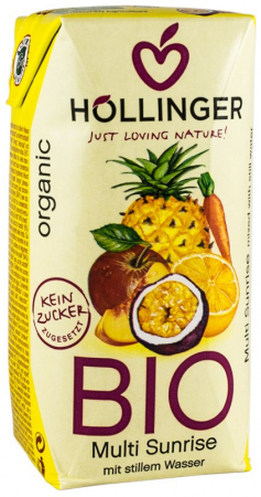 Sucuri de fructe - Multi Sunrise Suc bio din amestec de fructe, 200ml Hollinger