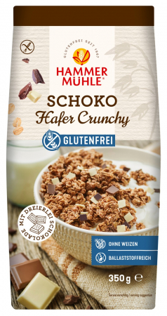 Tendinte - Musli bio crocant din ovaz fara gluten, cu ciocolata, 350g Hammer Muhle