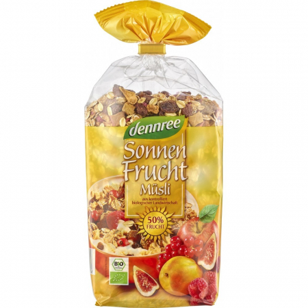 Cereale, fulgi din cereale, mic dejun - Musli bio cu 50% continut de fructe