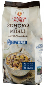 Cereale, fulgi din cereale, mic dejun - Musli cu 39% ciocolata, 350g Hammer Muhle