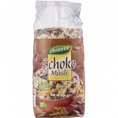 Cereale, fulgi din cereale, mic dejun - Musli cu ciocolata organica