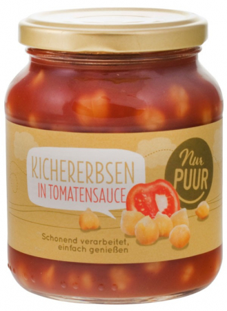 Conserve, Pateuri, creme tartinabile - Naut bio in sos de rosii, 350g Nur Puur