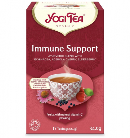 Oferta 1 x Ceai bio Sprijin Imunitar, 17 pliculete x 1.8g (30.6g) + 1x ceai bio echinacea, 17 pliculete 30.6g Yogi Tea [2]
