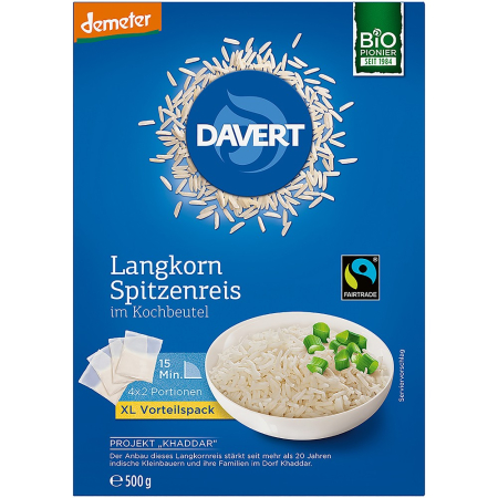 Orez, Faina si Premixuri - Orez bio cu bob lung in punga de gatit