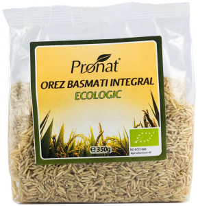 Orez, Faina si Premixuri - Orez integral basmati bio, 350g Pronat