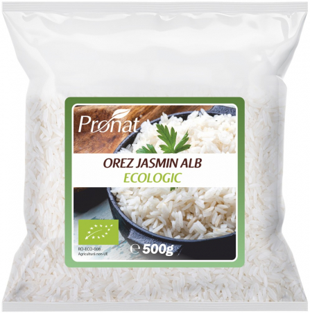 Orez, Faina si Premixuri - Orez jasmin alb bio, 500g Pronat
