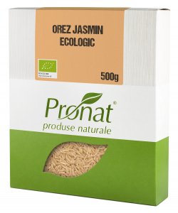 Orez, Faina si Premixuri - Orez Jasmin integral, bio, 500g Pronat