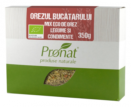 Orez, Faina si Premixuri - Orezul bucatarului Mix bio de orez, legume si condimente, 350g Pronat