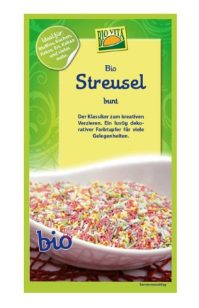 Ingrediente si produse patiserie - Ornamente bio colorate pentru prajituri, 60g Biovita