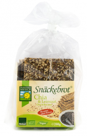 Snacksuri - Paine bio crocanta cu chia si seminte de in, 200g Bohlsener Muhle