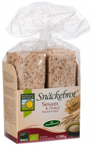 Snacksuri - Paine bio crocanta cu susan si grau spelta, 200g Bohlsener Muhle