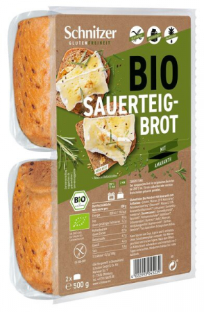 Tendinte - Paine bio cu maia si amarant, fara gluten, 500g Schnitzer gluten free
