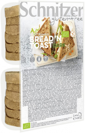 Tendinte - Paine bio neagra de toast, fara gluten, 430g Schnitzer Glutenfree