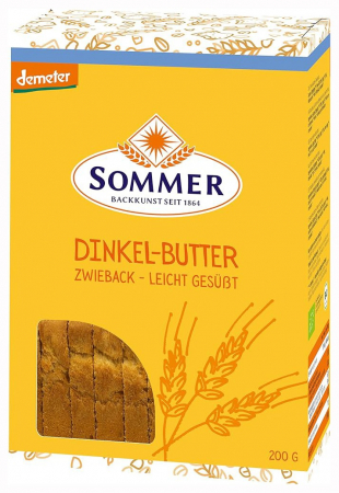 Tendinte - Paine crocanta din grau spelta cu unt, bio si demeter, 200g Sommer