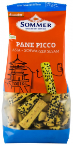 Snacksuri - Panne Picco Asia cu susan negru mini grisine bio din alac, orz si mei, demeter 150g Sommer