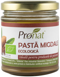 Dulciuri - Pasta de migdale bio, 160g Pronat