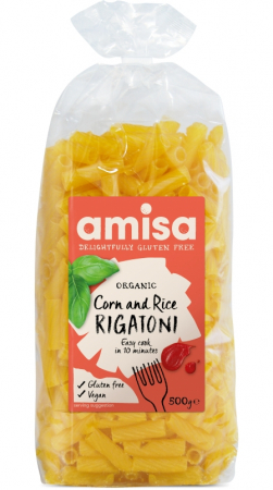 Fara gluten - Paste rigatoni din orez si porumb fara gluten eco 500g
