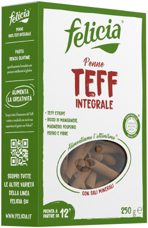 Alimente - Penne din faina integrala teff 250g Felicia