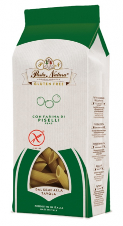 Paste - Penne din mazare verde fara gluten, bio, 250g Pasta Natura