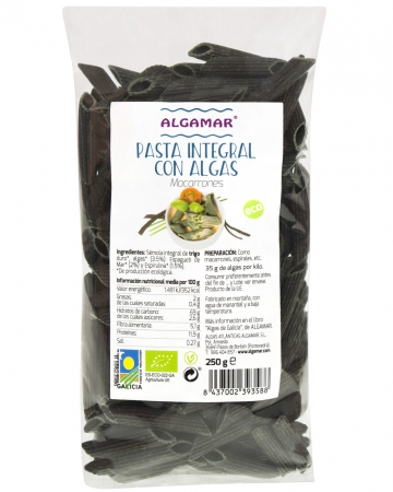 Paste - Penne integrale cu alge marine bio 250g