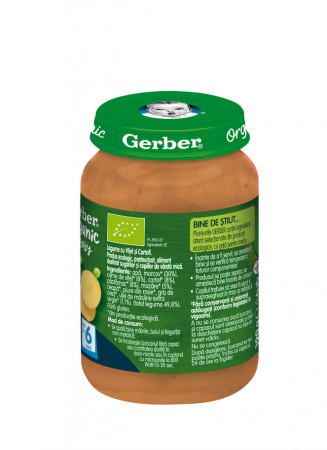 Piure Gerber Bio cu legume, vitel si cartofi fara gluten, 190 g [1]