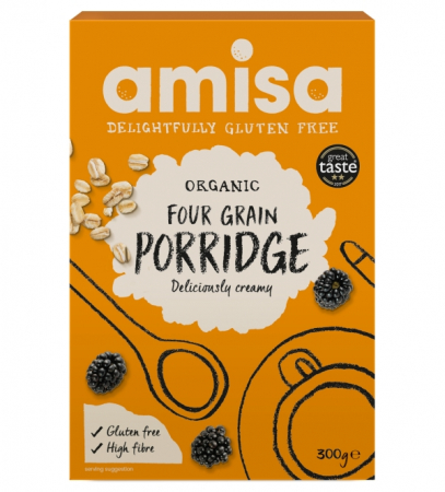 Cereale, fulgi din cereale, mic dejun - Porridge din 4 cereale fara gluten bio 300g