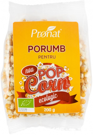 Snacksuri - Porumb bio pentru popcorn, 200g Pronat