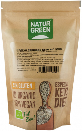 Orez, Faina si Premixuri - Premix bio pentru porridge Keto, 300g Natur Green