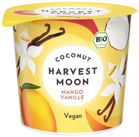 Tendinte - Preparat bio fermentat din bautura de cocos cu mango si vanilie 275g Harvest Moon