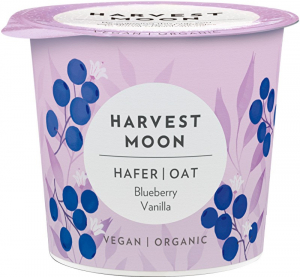 Fara lactoza - Preparat bio fermentat din bautura ovaz cu afine negre si vanilie, 275g Harvest Moon