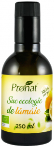 Sucuri - Suc bio de lamaie 100%, 250ml Pronat