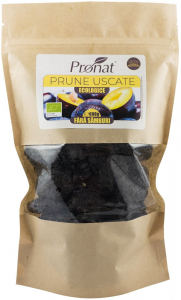 Seminte, fructe uscate, samburi - Prune uscate bio, fara samburi, 600g Pronat