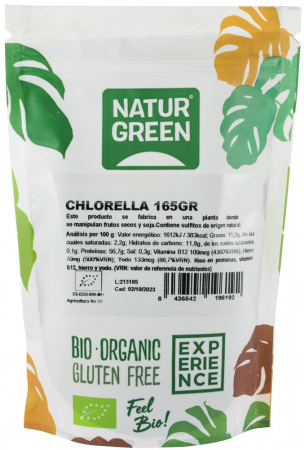 Farmacie si remedii - Pudra bio de chlorella, 165g Natur Green