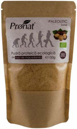 Pudre si prafuri - Pudra proteica bio din nuci de macadamia, 150g Pronat