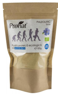 Pudre si prafuri - Pudra proteica bio din seminte de in, 150g Pronat
