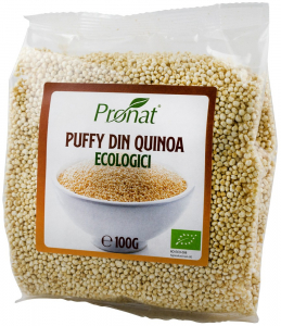 Cereale, fulgi din cereale, mic dejun - Puffy bio din quinoa, 100g Pronat
