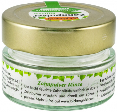 Ingrijire personala - Pulbere pentru dantura cu menta si xylitol, 30g Birkengold