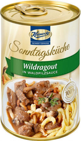 Produse din carne - Ragu de vanat in sos de ciuperci salbatice, 400g Keunecke